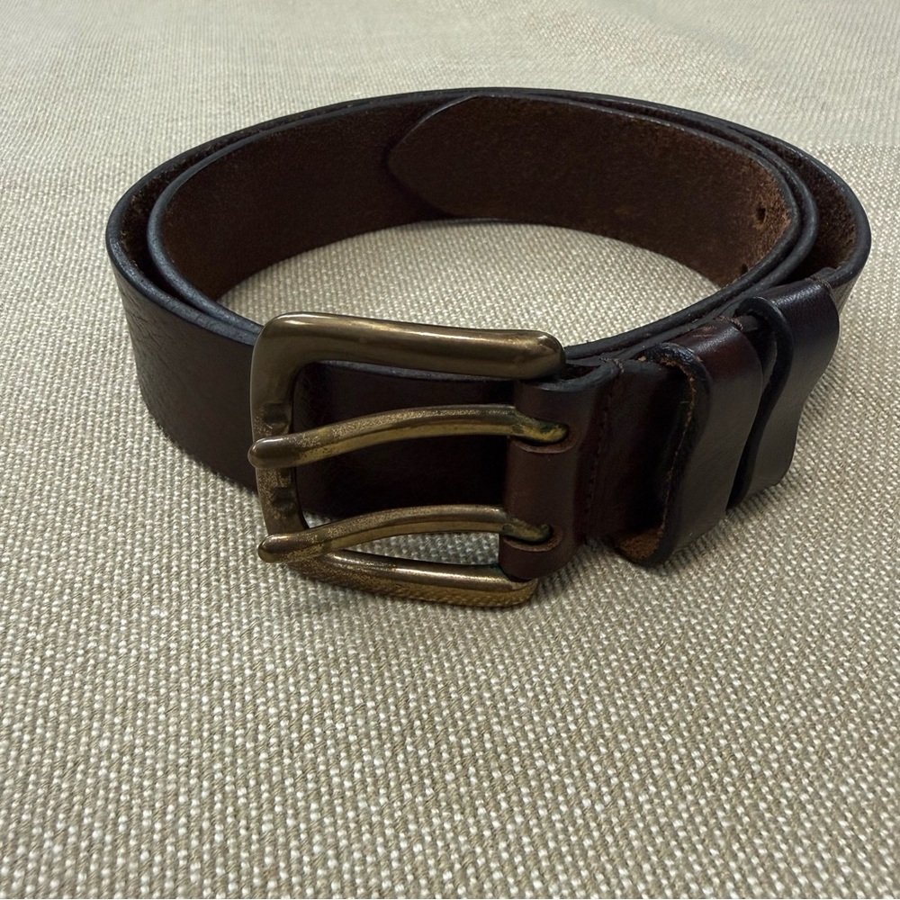 Vintage 90s Express Brown Italian Leather Belt Sz. L